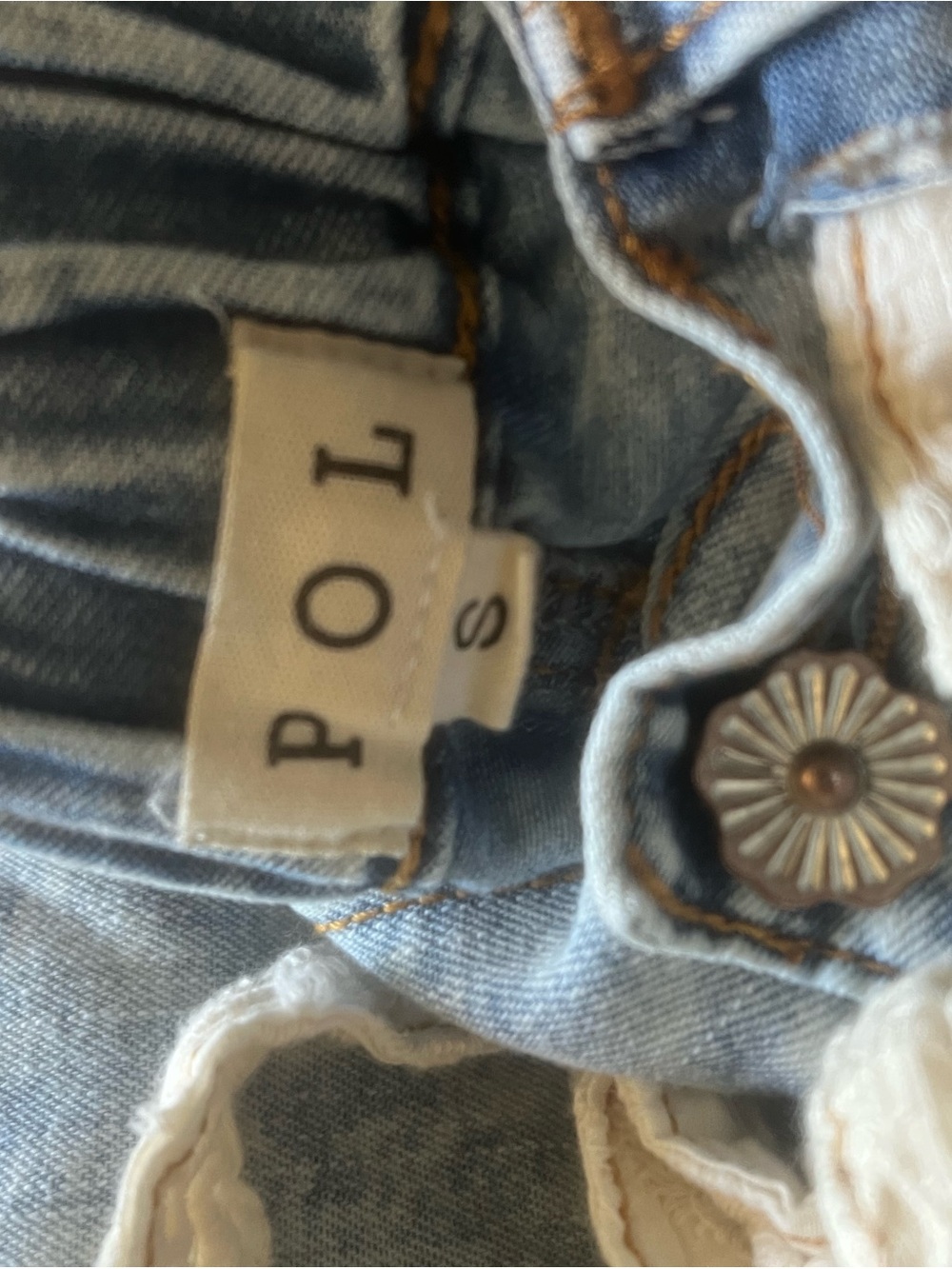 POL Light Wash Embroidered Super Wide-Leg Denim - Picture 7 of 10